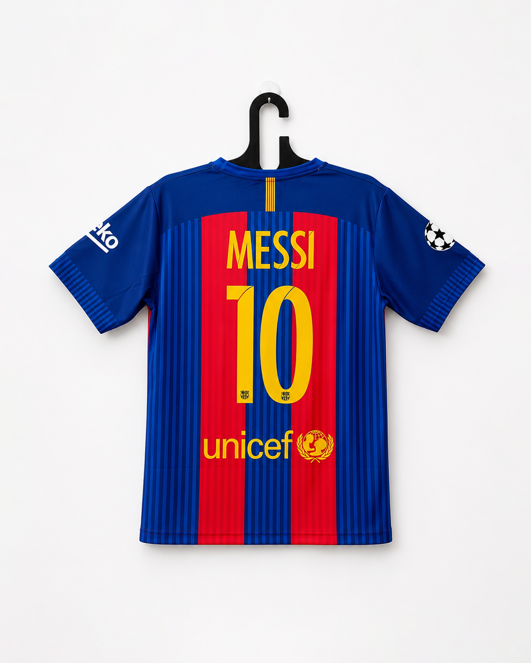 BARCELONA 2016/17 HOME KIT ROUND NECK EMBROIDERY MESSI