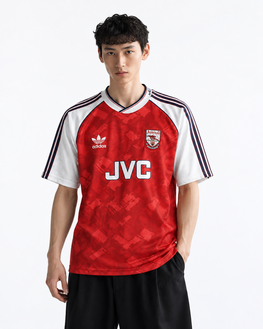 ARSENAL 1990/92 HOME KIT FIVE SLEEVE EMBROIDERY ADAMS