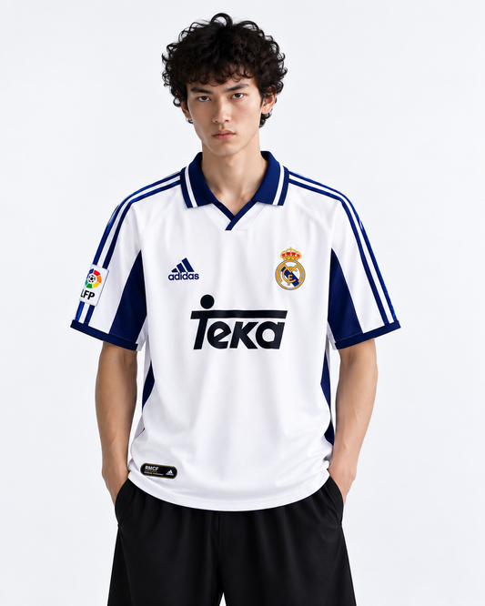 REAL MADRID 2000/01 HOME KIT CARLOS EMBROIDERY PREMIUM EDITION