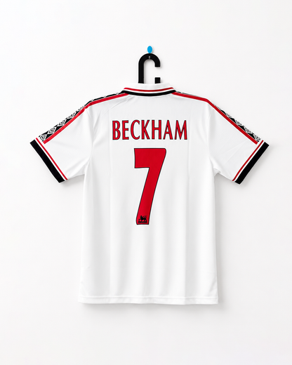 MANCHESTER UNITED 1998/99 AWAY KIT  EMBROIDERY BECKHAM