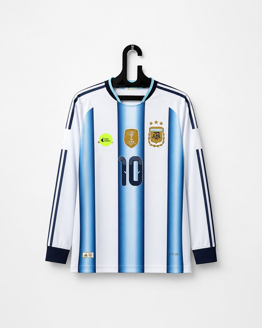 ARGENTINA 2026  FIFA WORLD CUP HOME KIT FULL SLEEVE MESSI EMBROIDERY PREMIUM EDITION