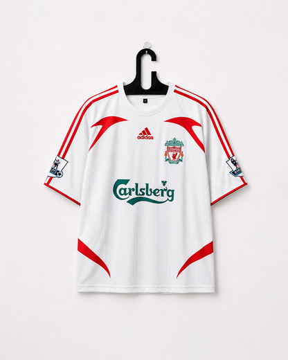 LIVERPOOL 2007/08 AWAY KIT FIVE SLEEVE EMBROIDERY TORRES