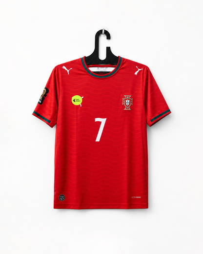 PORTUGAL 2026  FIFA WORLD CUP HOME KIT CRISTIANO ROUND EMBROIDERY