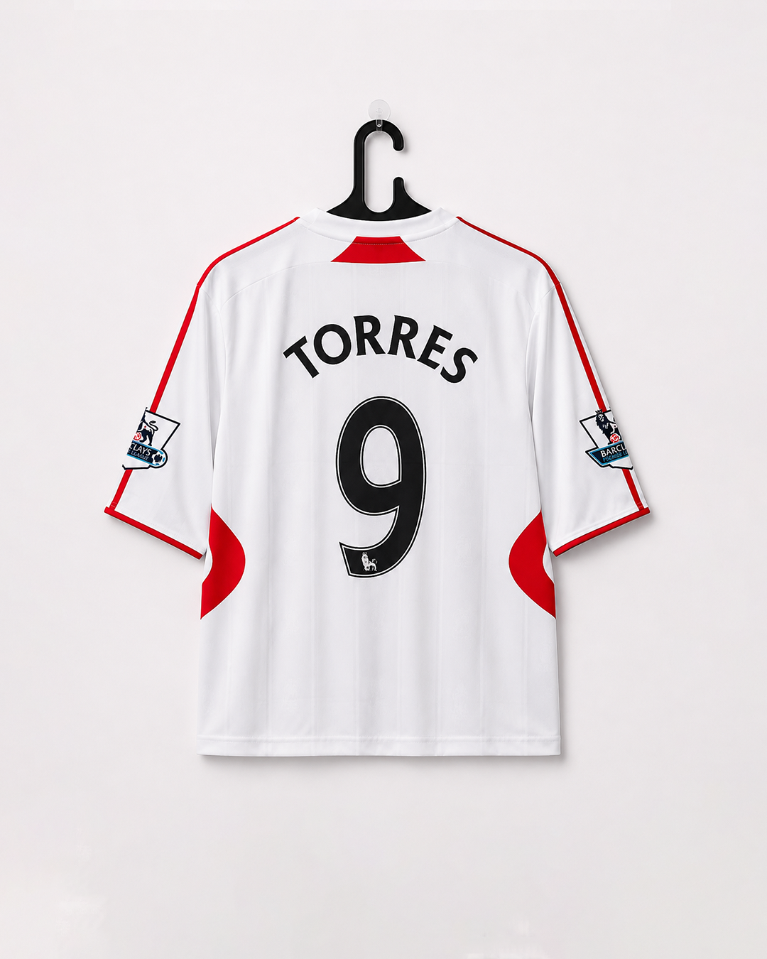 LIVERPOOL 2007/08 AWAY KIT FIVE SLEEVE EMBROIDERY TORRES